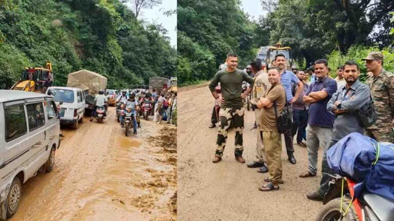 Kangra Airport Landslide: कांगड़ा एयरपोर्ट के पास पहाड़ी से भूस्खलन से मंडी-पठानकोट हाईवे बंद, घंटों जाम में फंसे लोग