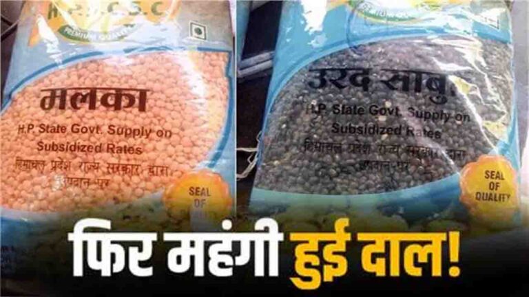 Himachal News: हिमाचल प्रदेश में राशन कार्ड धारकों पर महंगाई की मार, दालों के दामों में भारी उछाल