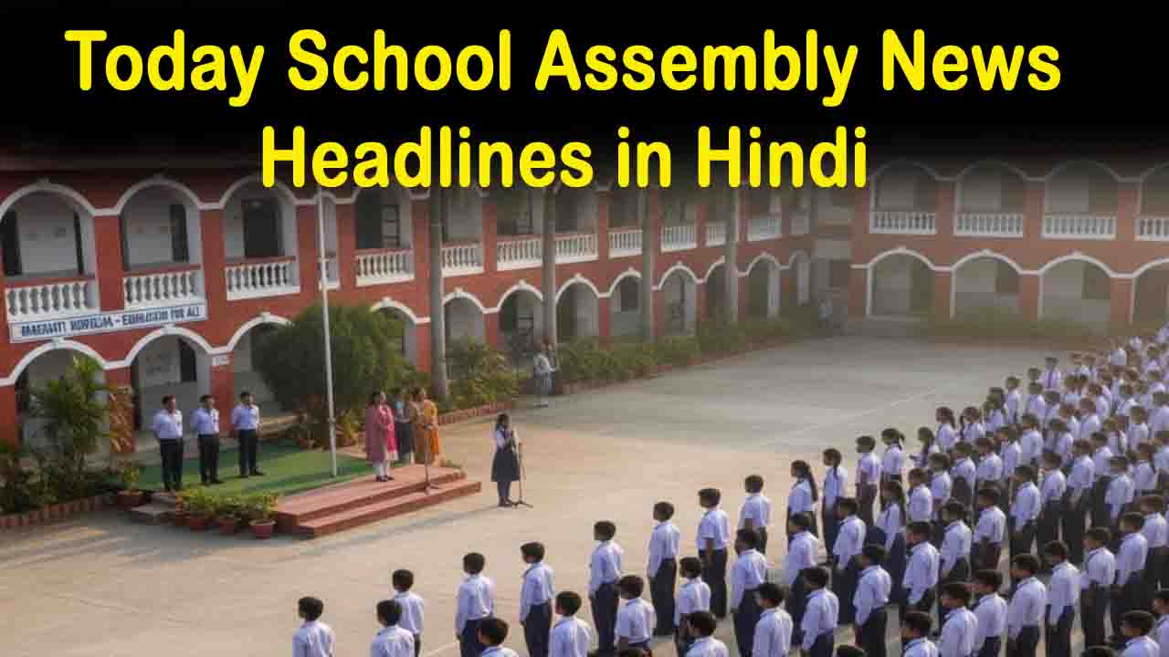 Today School Assembly News Headlines in Hindi