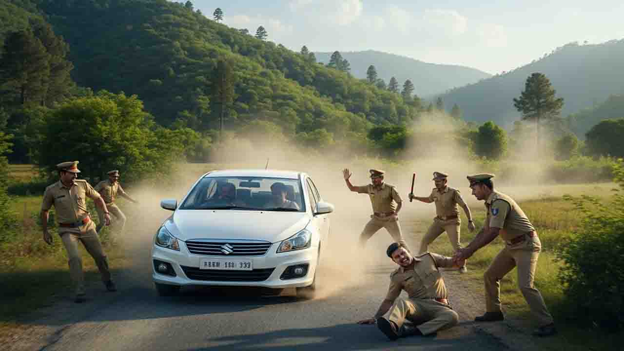 Solan News: दाड़लाघाट में पुलिस पर कार चढ़ाने की कोशिश, ASI की टांग में चोट, मामला दर्ज