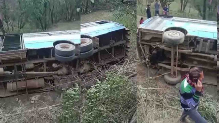 HRTC Bus Accident: हिमाचल में एचआरटीसी बस हादसा, डेढ़ दर्जन यात्री घायल