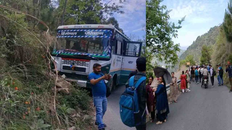 Chamba News: चंबा में बड़ा हादसा टला: ब्रेक फेल होने पर चालक ने पहाड़ी से टकराकर बचाई 50 यात्रियों की जान