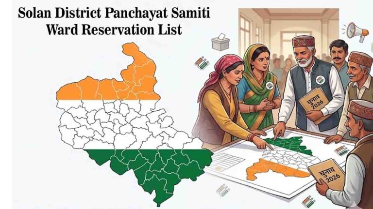 Solan District Panchayat Samiti Ward Reservation List: सोलन जिला की सभी पंचायत समिति वार्ड आरक्षण की जारी अधिसूचना यहां देखें..!