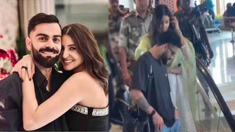Virat Kohli Anushka Sharma Viral News इंस्टाग्राम 'लाइक' विवाद के बाद पहली बार साथ दिखे विराट कोहली और अनुष्का शर्मा, बेंगलुरू एयरपोर्ट पर आए नज़र