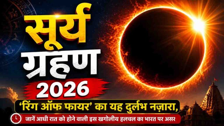 Surya Grahan 2026: जानें क्या भारत में देगा दिखाई ‘रिंग ऑफ फायर’ का यह दुर्लभ नज़ारा