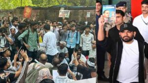 Cockroach Janta Party Protest Jantar Mantar: धर्मेंद्र प्रधान के इस्तीफे की मांग लेकर जंतर मंतर पर कॉकरोच जनता पार्टी का विरोध प्रदर्शन, Abhijit Deepke और Sonam Wangchuk भी मौजूद