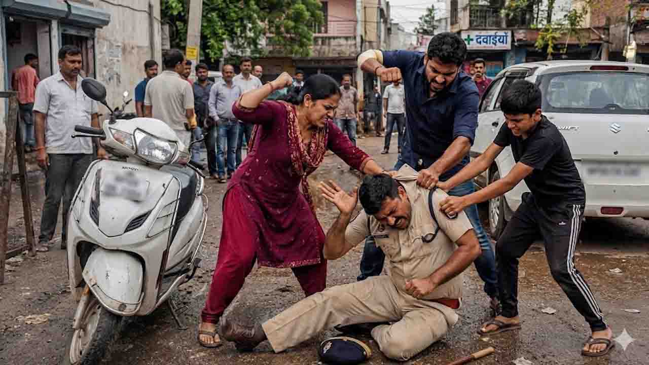 Himachal Police beaten News: सिरमौर में चालान काटने से भड़के पति-पत्नी ने पुलिसवाले को पिटा, दंपती गिरफ्तार, नाबालिग बेटा डिटेन
