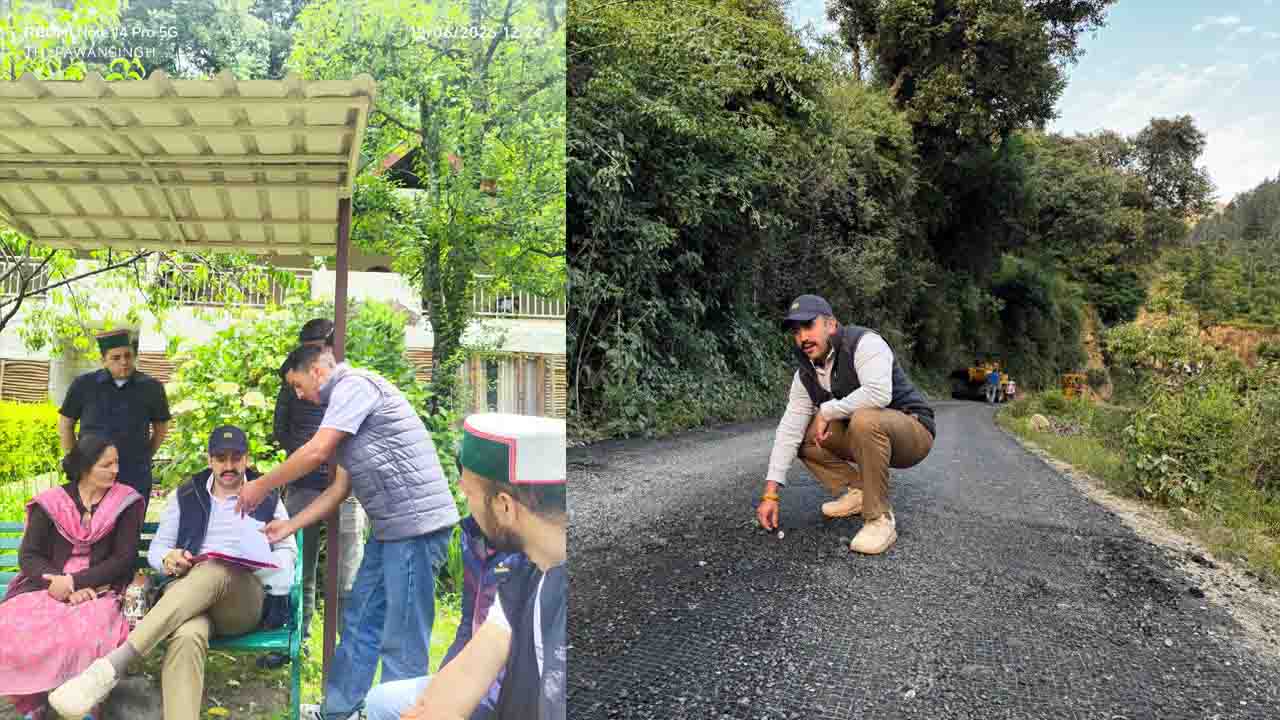 Himachal News: निजी दौरे में भी विकास पर फोकस, मंत्री विक्रमादित्य सिंह ने किया सड़क का औचक निरीक्षण