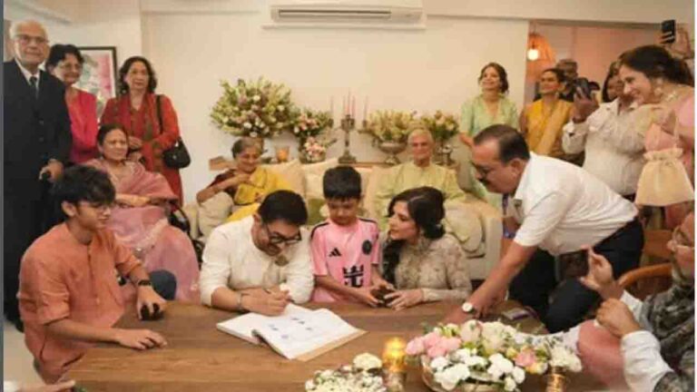 HOME 3 Aamir Khan Wedding: आमिर खान की तीसरी पत्नी बनीं गौरी स्प्रैट, वायरल हुई शादी के बाद की पहली तस्वीर..!