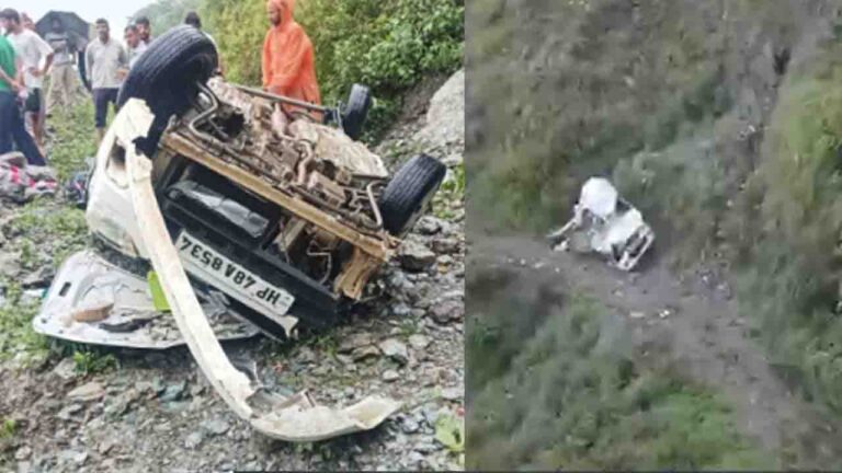 Chamba Accident  Road Accident News: PGI से बीमार 3 माह के मासूम का इलाज कराकर लौट रहा था परिवार, घर पहुँचने से पहले ही 500 फीट गहरी खाई में गिरी कार; 5 की मौके मौत