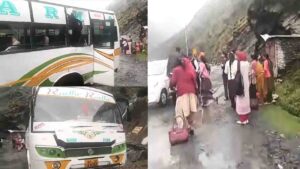 Chamba Accident: भरमौर मार्ग पर पहाड़ी से गिरे पत्थरों की चपेट में आई निजी बस, एक की मौके पर मौत, 4 घायल