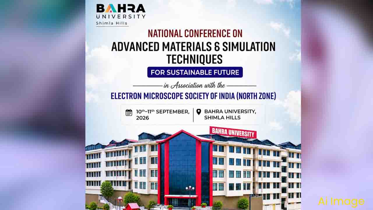 Bahra University में 10-11 सितंबर को राष्ट्रीय सम्मेलन, एडवांस्ड मटेरियल्स पर होगा शोध आदान-प्रदान