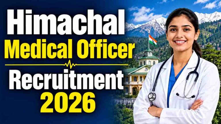 Himachal Medical Officer Recruitment 2026: हिमाचल में मेडिकल ऑफिसर के 228 पदों पर भर्ती, जानें योग्यता, आवेदन प्रक्रिया और सैलरी