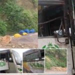 Hamirpur News: सुजानपुर में चलती बस पर गिरी पहाड़ी, बाल-बाल बचे चालक-परिचालक