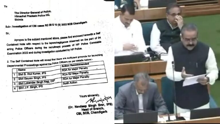 Himachal News: पुलिस भर्ती पेपर लीक मामले में नामजद अधिकारियों पर सुक्खू सरकार मेहरबान?