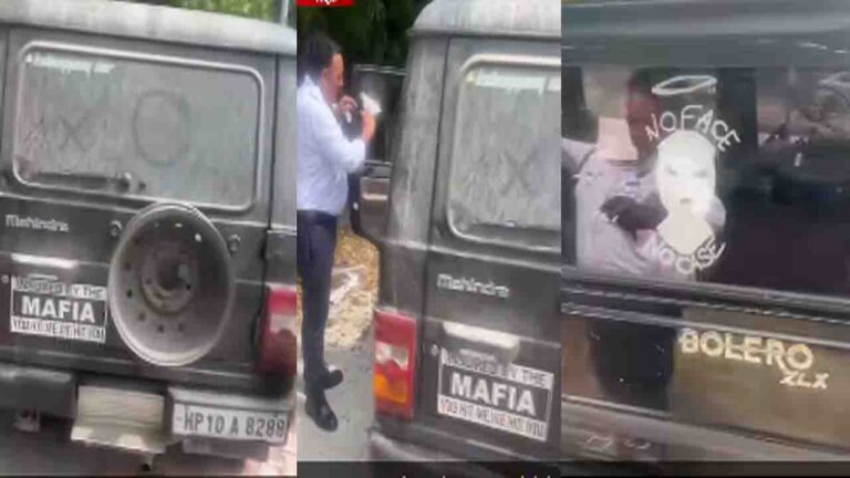 ‘Kidnapping Car’ और ‘No Face, No Case’ लिखी बोलेरो का पंचकूला पुलिस ने काटा 13,000 का चालान